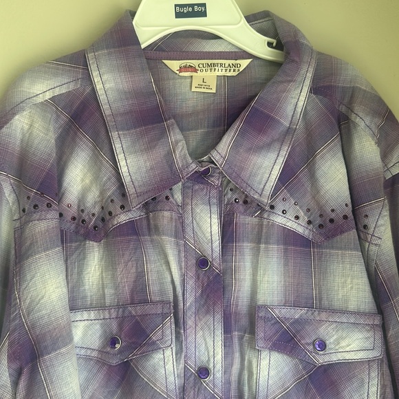 Purple Plaid Rodeo Top - Picture 2 of 3
